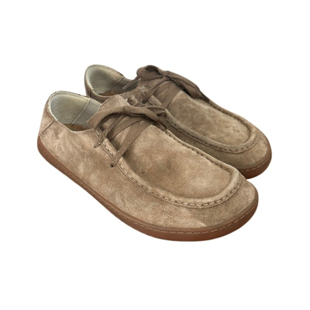 Raum Goods Men's Barefoot Grounding Mecca Shoes in Tan Suede Size 12